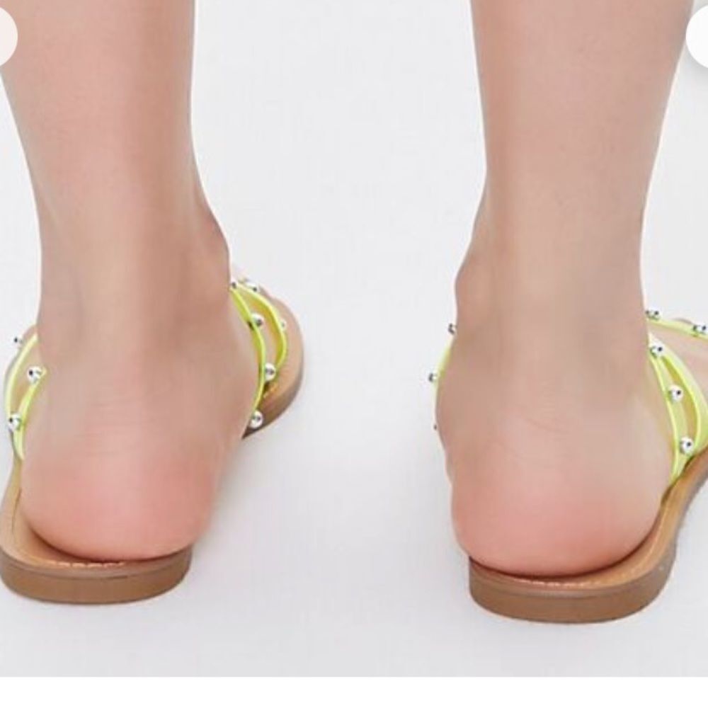 Lime Transparent Sandals   - Picture 3 of 4